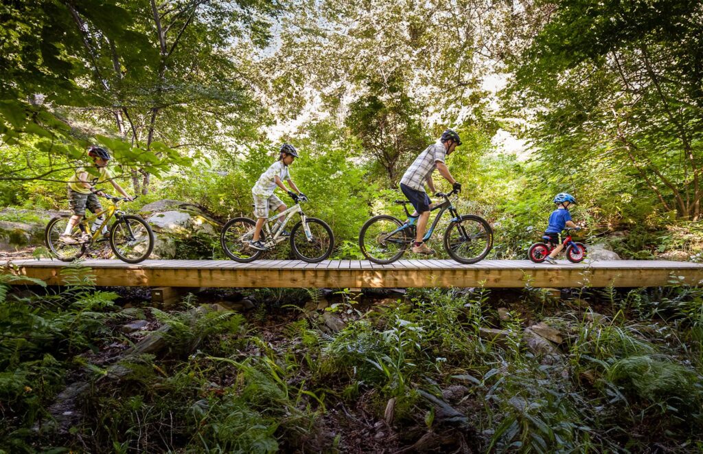 mountain biking at Pine Hill Park