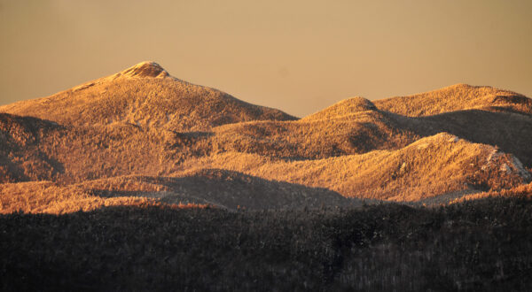 A snow covered Camel's Hump landscape photo